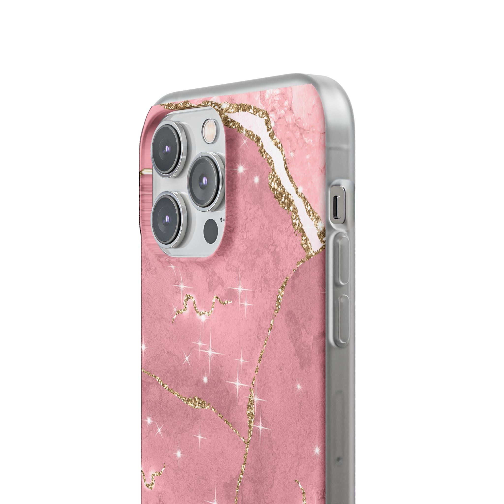 Rose Sparkle Marble · Soft Coque de téléphone pour iPhone
