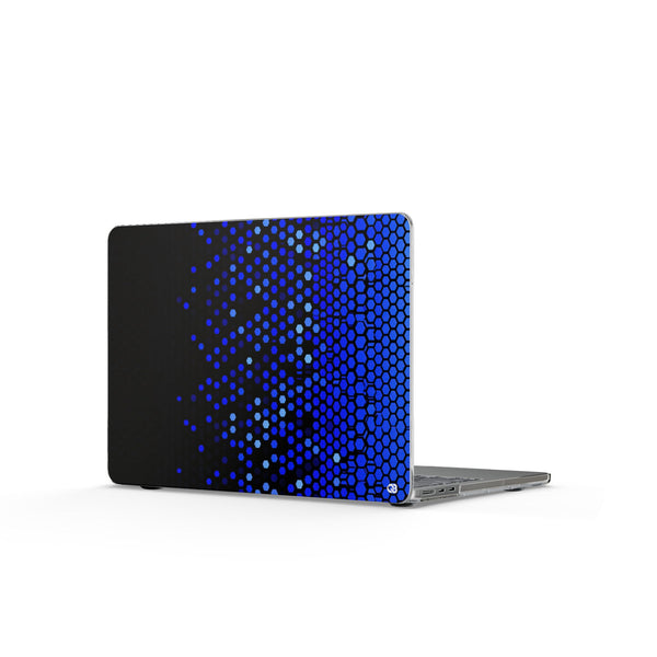 Cobalt Hex Dispersion · Clear Hard Case for MacBook · Blue