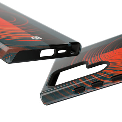 Teal Tough Phone Case for Samsung - Burnt Slate Radial