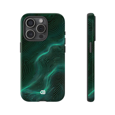 Emerald Topo Ridge · Tough Phone Case for iPhone · Green
