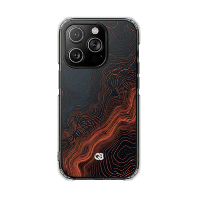 Black Impact MagSafe Phone Case for iPhone - Volcanic Basalt Map