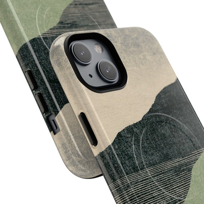 Green Tough 2.0 Magsafe Phone Case for iPhone - Moss Ridge Grain