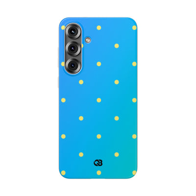 Cyan Sun Dots · Soft Phone Case for Samsung