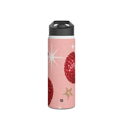 Bedazzled Ruby Cherries · Insulated Water Bottle · Pink