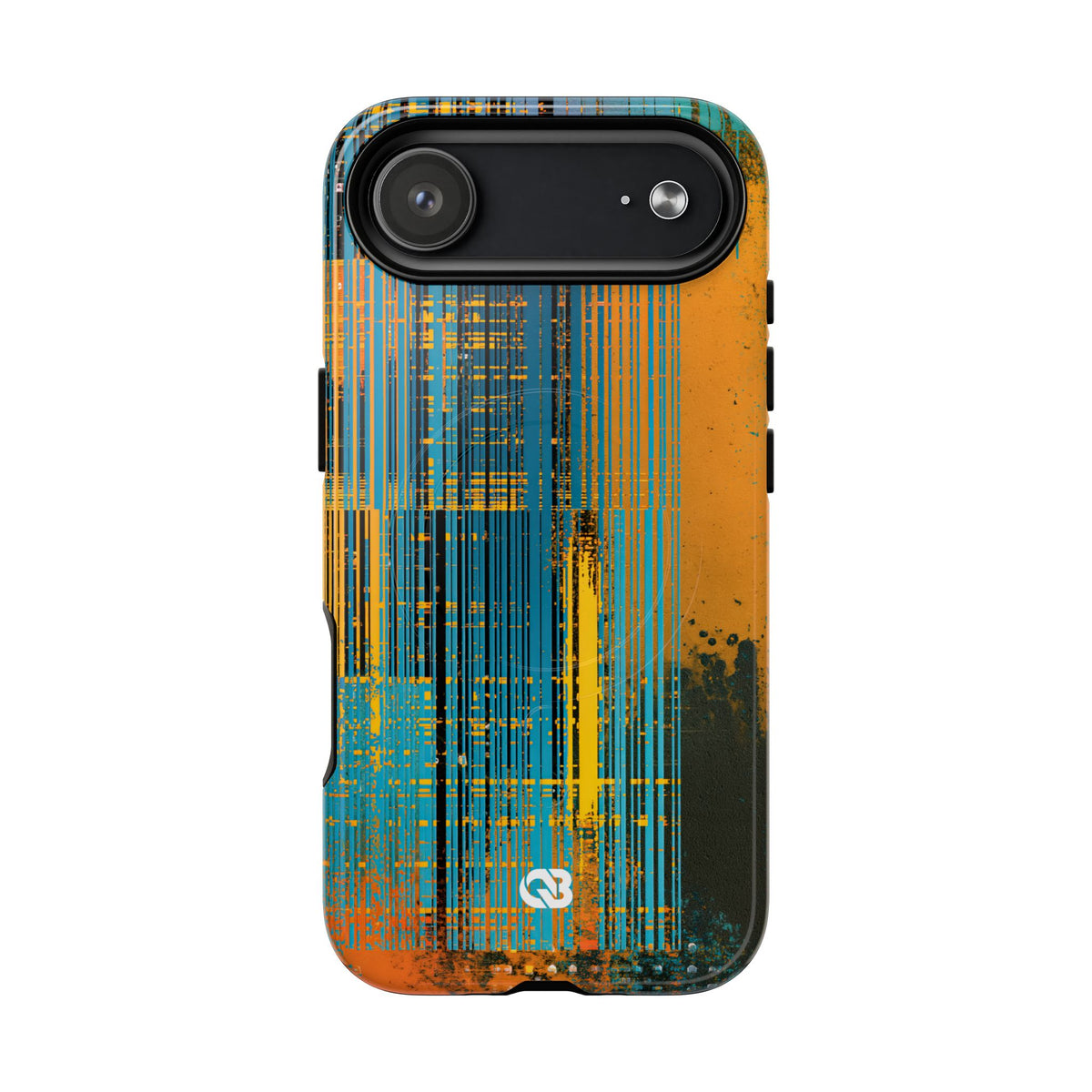 Cyber Glitch Stream · Tough 2.0 Magnetic Phone Case for iPhone · Teal