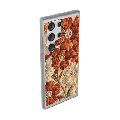 Carnelian Pearl Bloom · Lite Phone Case for Samsung · Orange