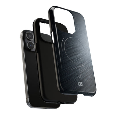 Grey Tough 2.0 Magsafe Phone Case for iPhone - Charcoal Brushed Steel