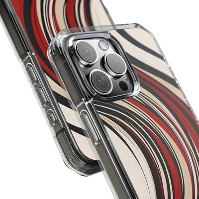 Karmesin Fluss Wellen · Impact Handyhülle für iPhone · Magsafe