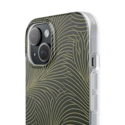 Green Lite Phone Case for iPhone - Dark Olive Plume
