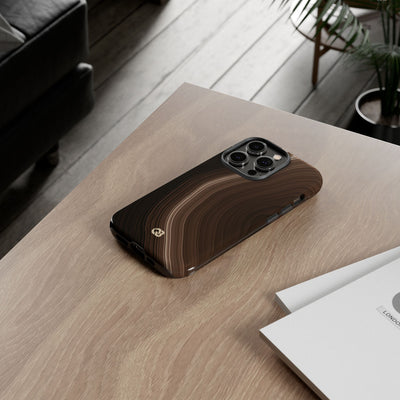 Brown Tough Phone Case for iPhone - Bronzed Canyon Relief