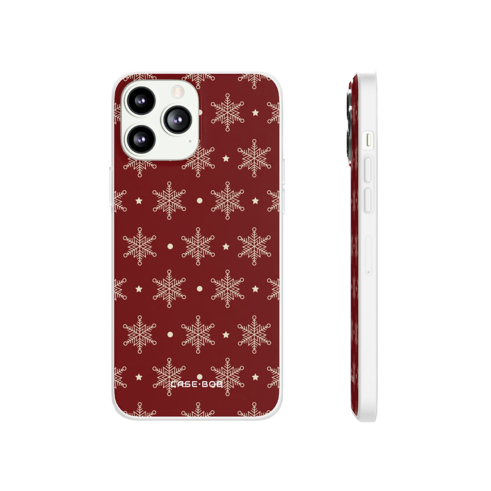 Cream Snowflake Crimson iPhone 13 Pro Max - Soft