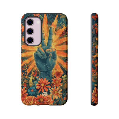 Fleur de paix radieuse · Coque de téléphone Tough pour Samsung
