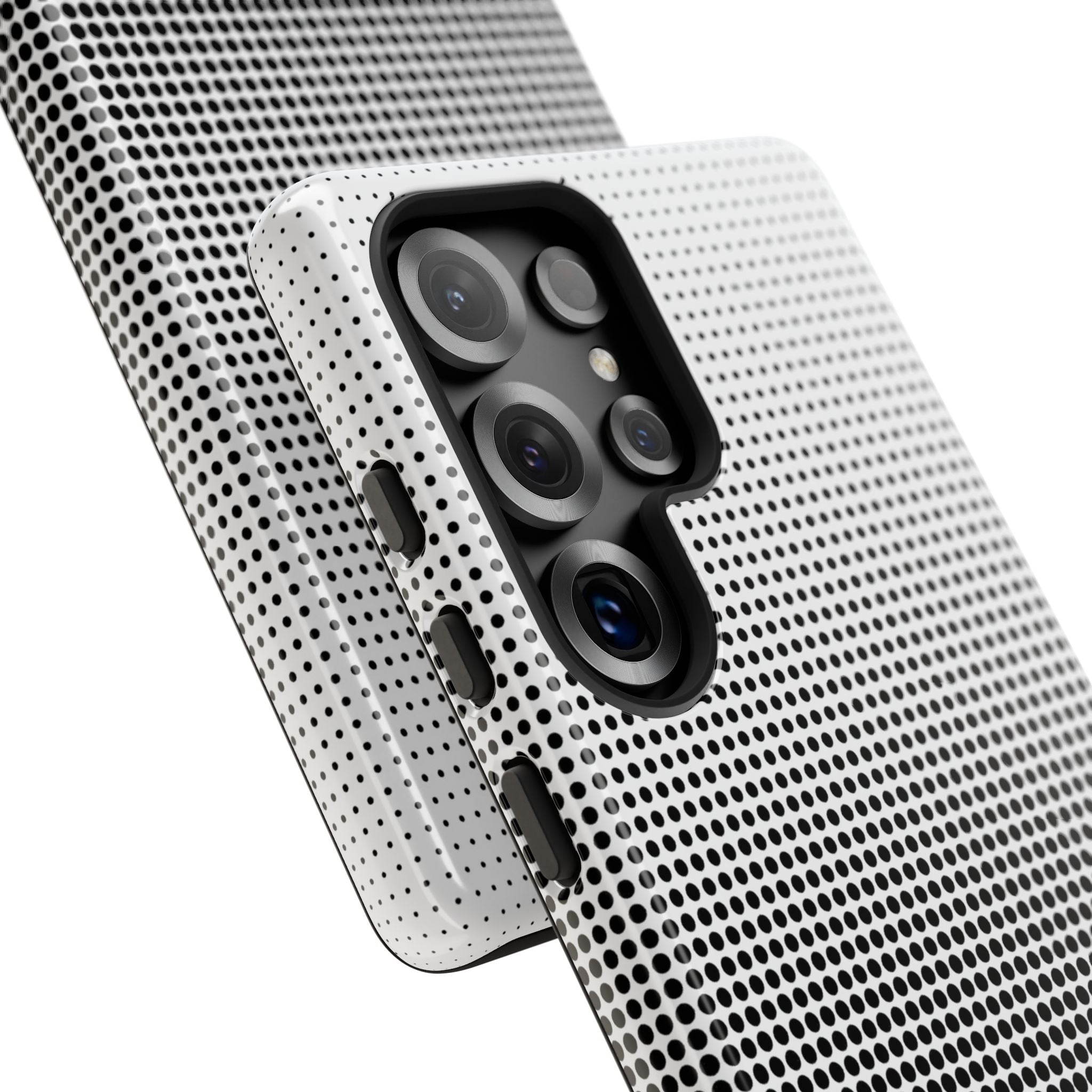 Black Tough Phone Case for Samsung - Obsidian Halftone Flux