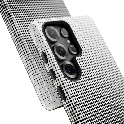 Black Tough Phone Case for Samsung - Obsidian Halftone Flux