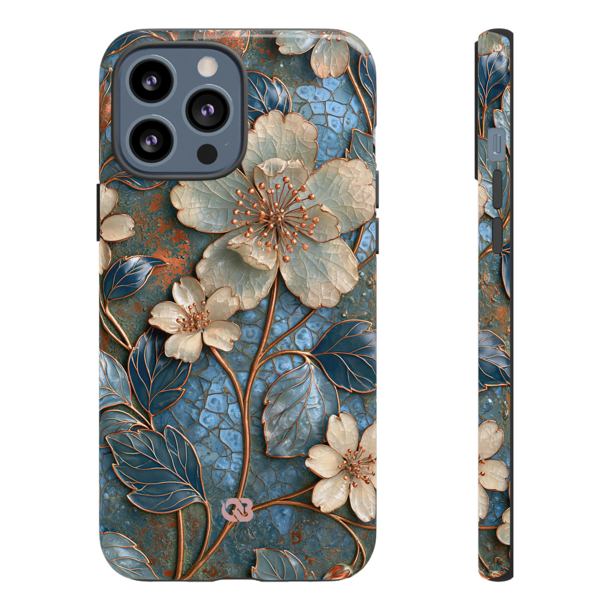Gilded Blossom Reverie · Tough Phone Case for iPhone · Teal