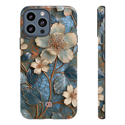Gilded Blossom Reverie · Tough Phone Case for iPhone · Teal
