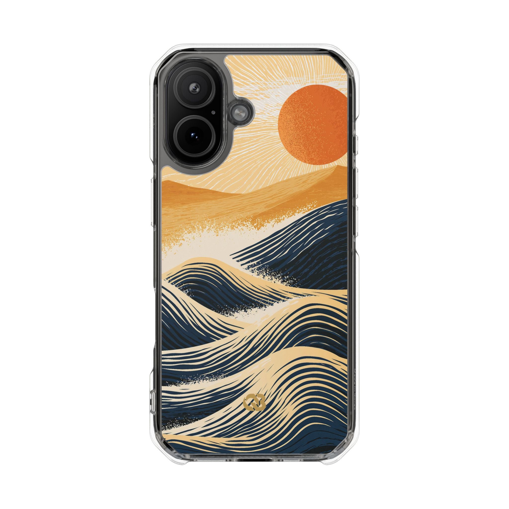 Blue Impact MagSafe Phone Case for iPhone - Kyoto Cresting Tide