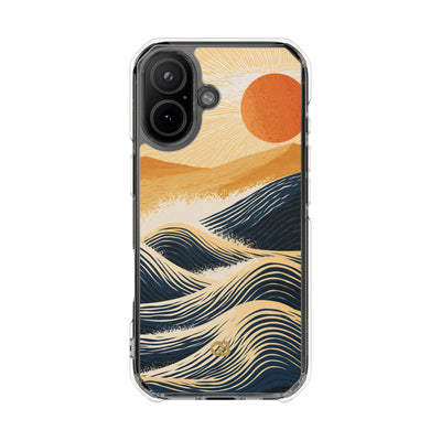 Blue Impact MagSafe Phone Case for iPhone - Kyoto Cresting Tide