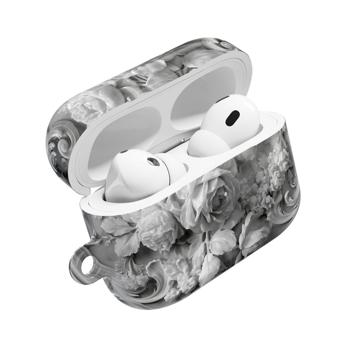 Rococo Marble Rose · Hard Case for AirPods & AirPods Pro · White