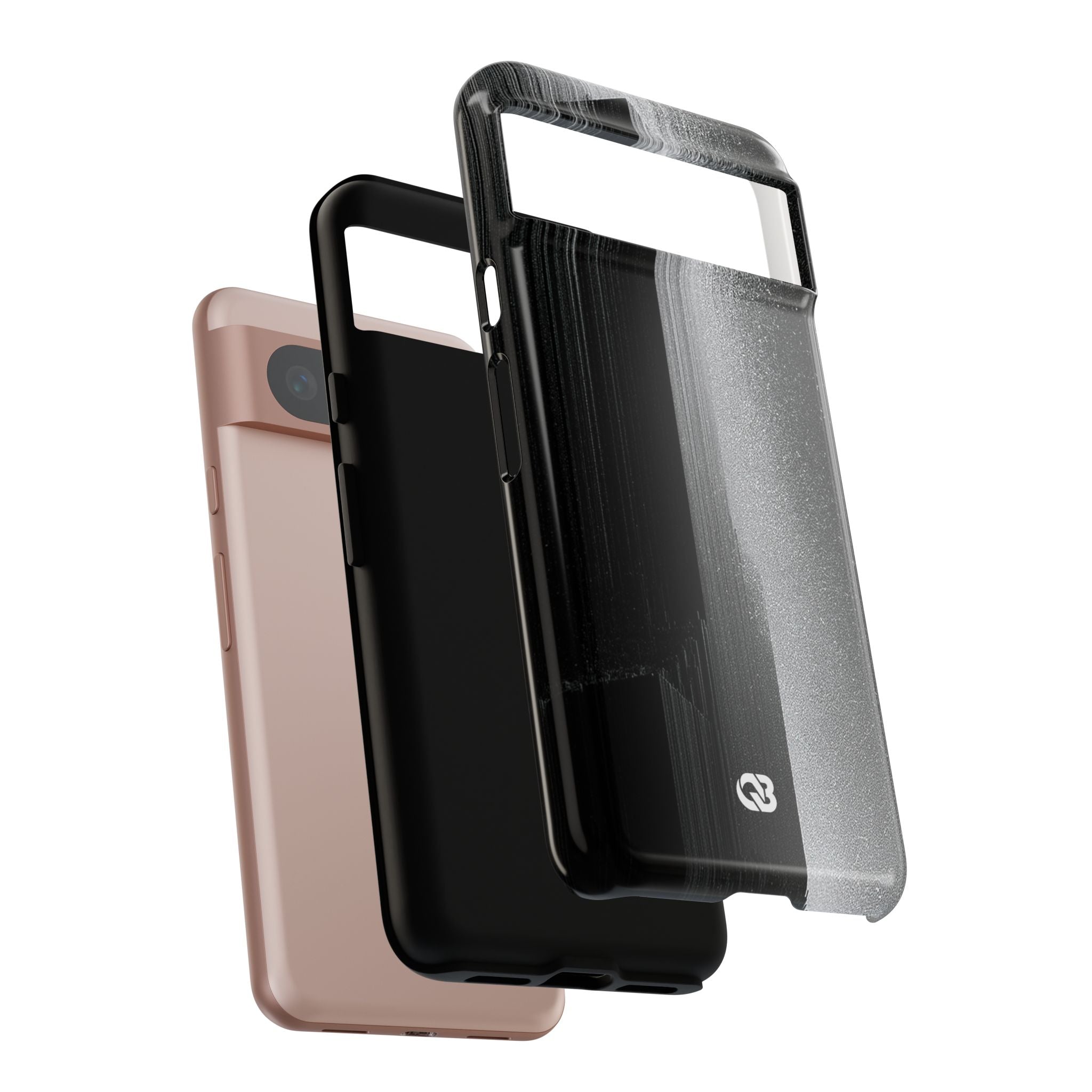 Black Tough Phone Case for Google Pixel - Brutalist Pixel Monolith