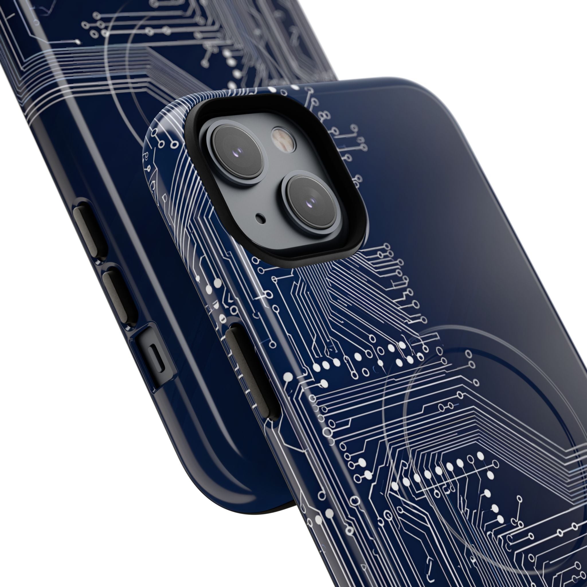 Blue Tough 2.0 Magsafe Phone Case for iPhone - Cobalt Data Stream