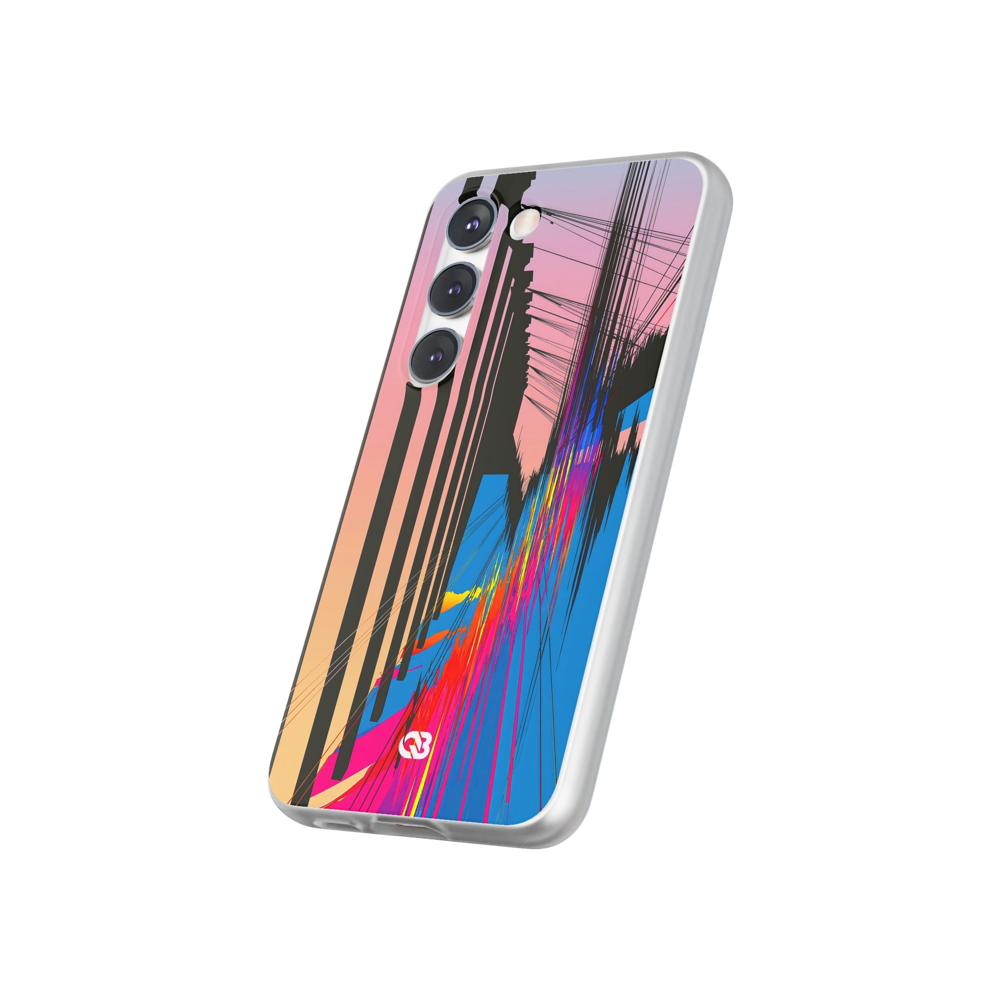 Blue Lite Phone Case for Samsung - Fractured Data Skyline