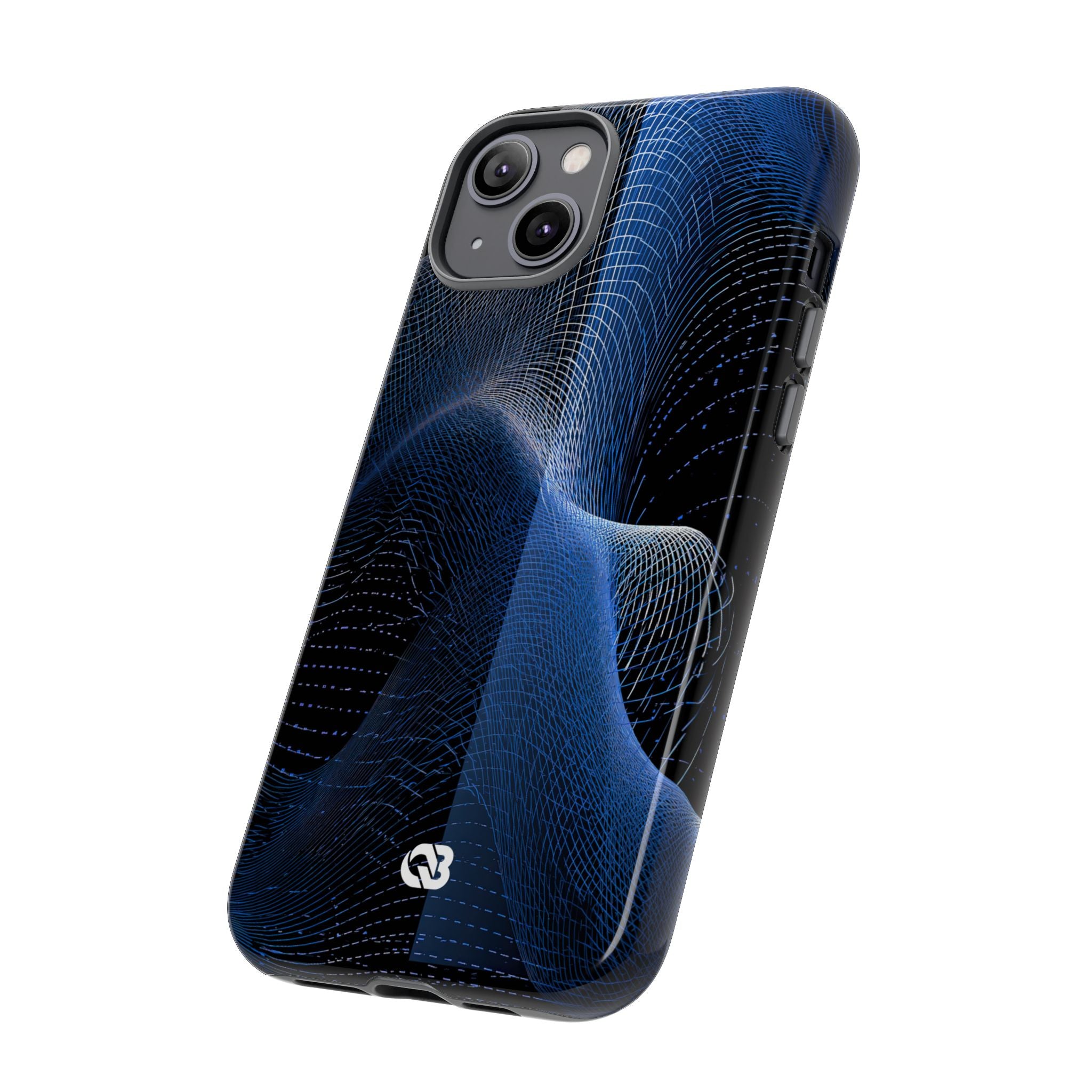 Blue Tough Phone Case for iPhone - Electric Blue Flux