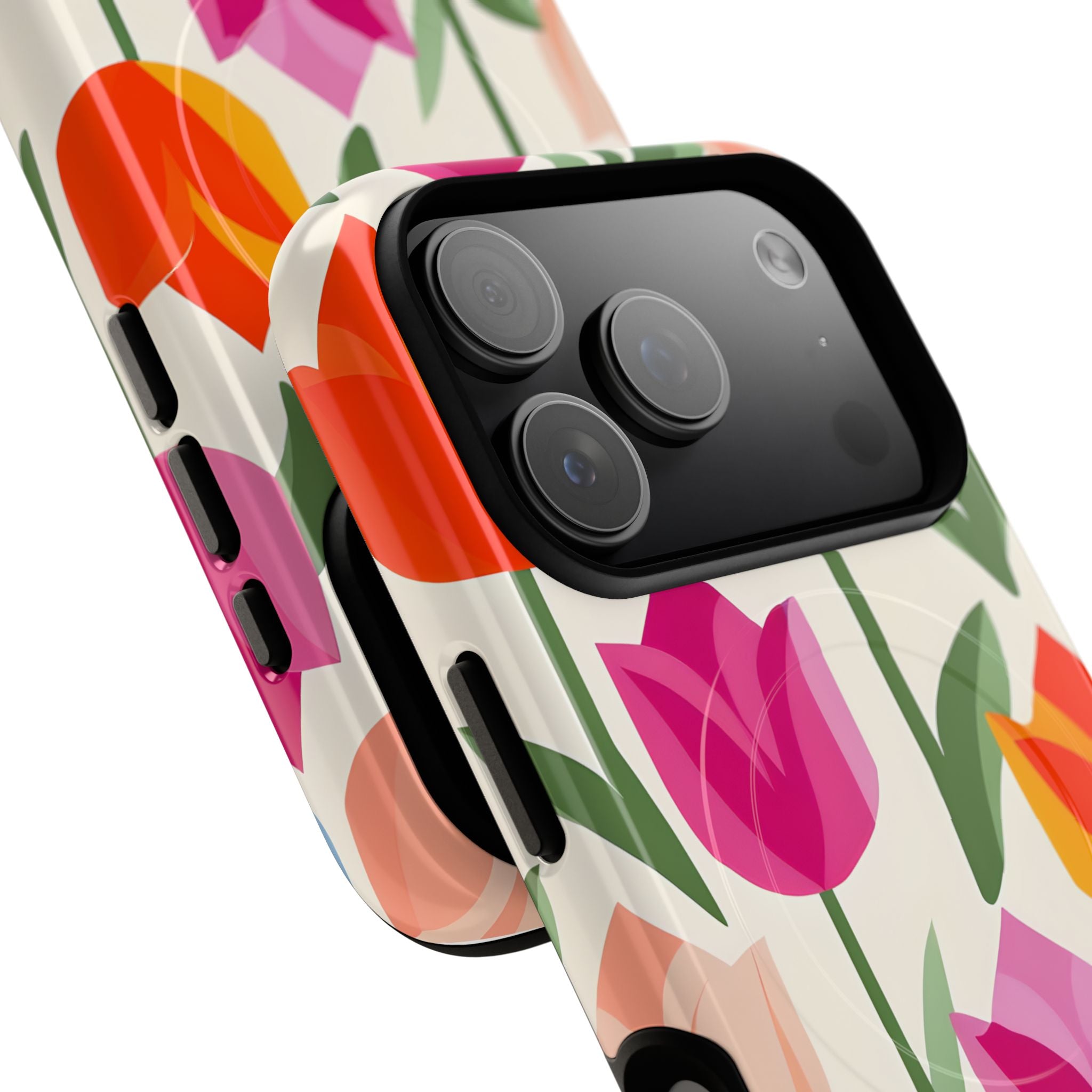 Vibrant Petal Grid · Tough+ Handyhülle für iPhone · Magsafe