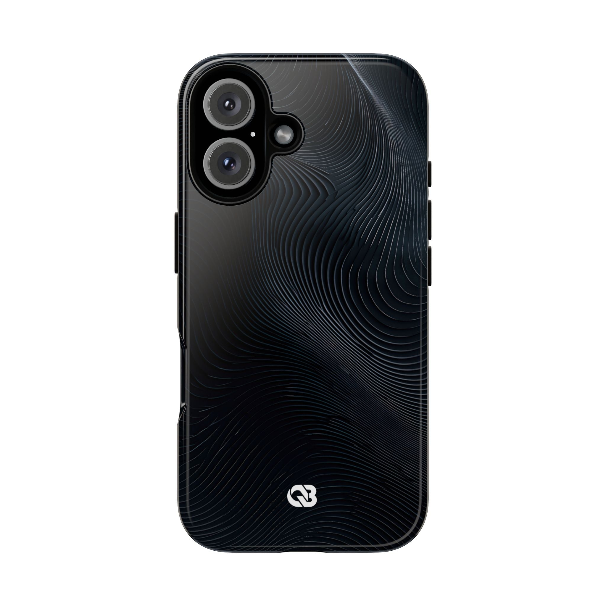Black Tough Phone Case for iPhone - Obsidian Ridge Flux