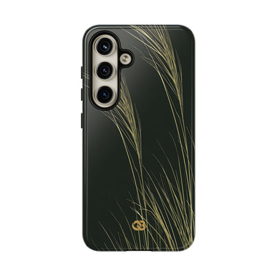 Green Tough Phone Case for Samsung - Midnight Gilded Grass