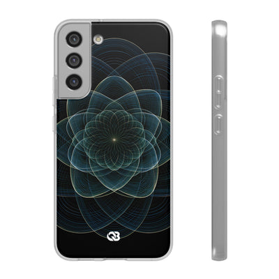 Blue Lite Phone Case for Samsung - Celestial Wireframe Bloom