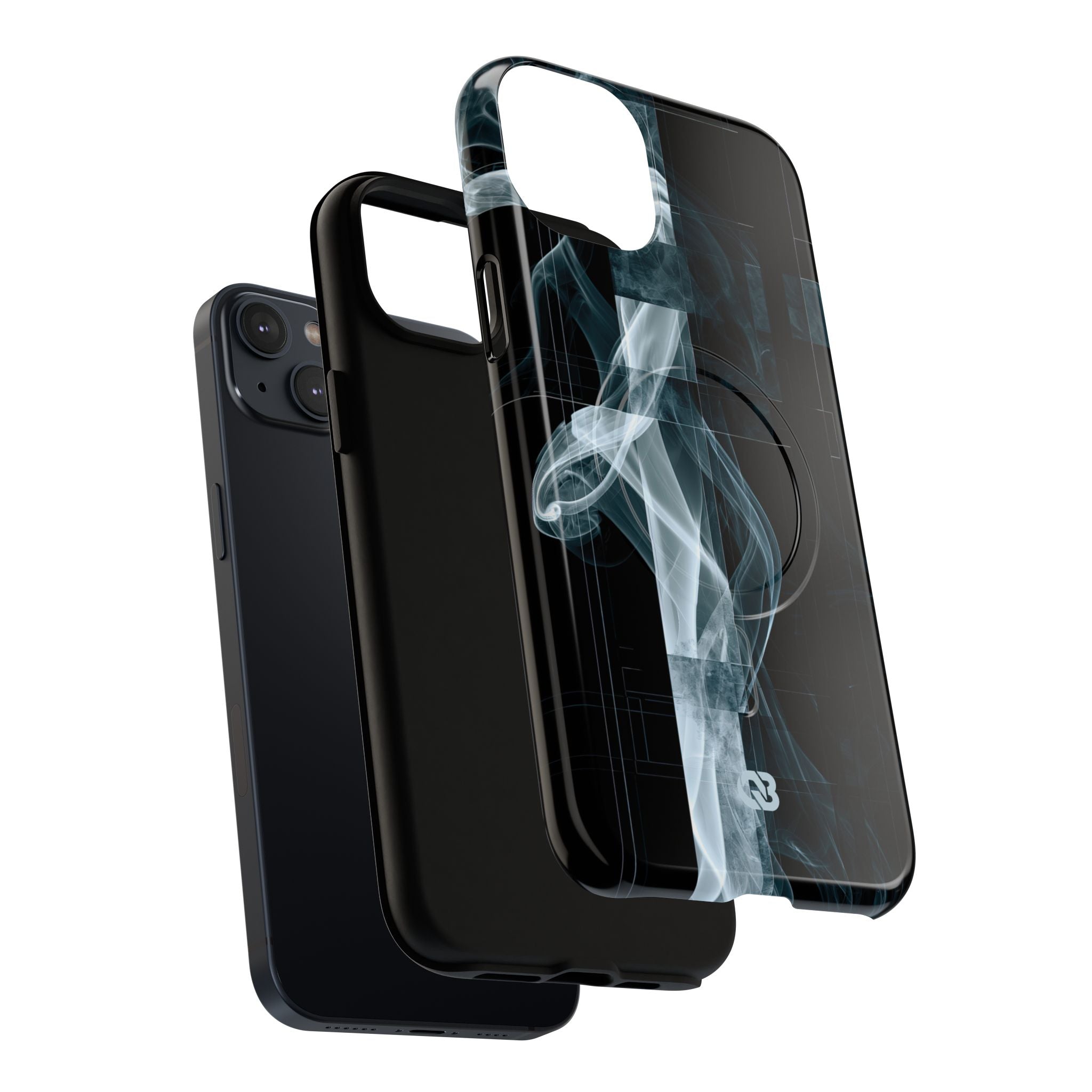 Black Tough 2.0 Magsafe Phone Case for iPhone - Arctic Vapor Grid