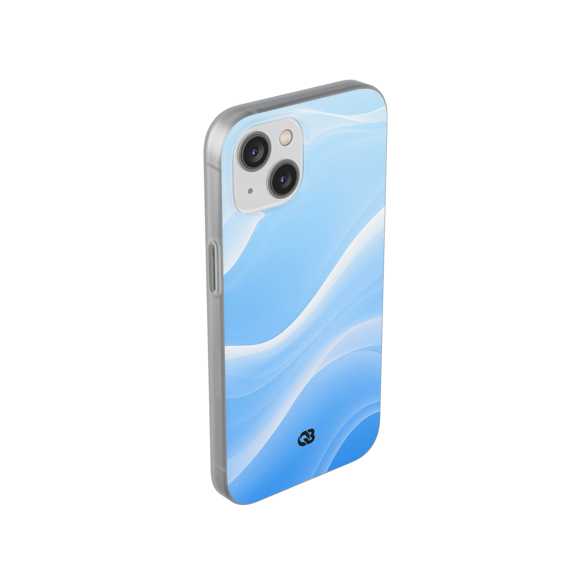 Blue Lite Phone Case for iPhone - Glacial Blue Silk