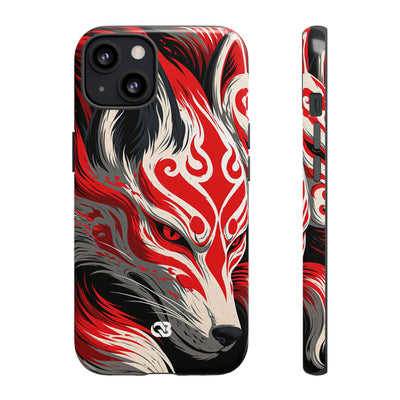 Crimson Kitsune Spirit · Tough Phone Case for iPhone · Red
