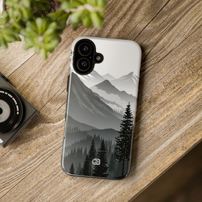 Grey Tough Phone Case for iPhone - Granite Ridge Mist