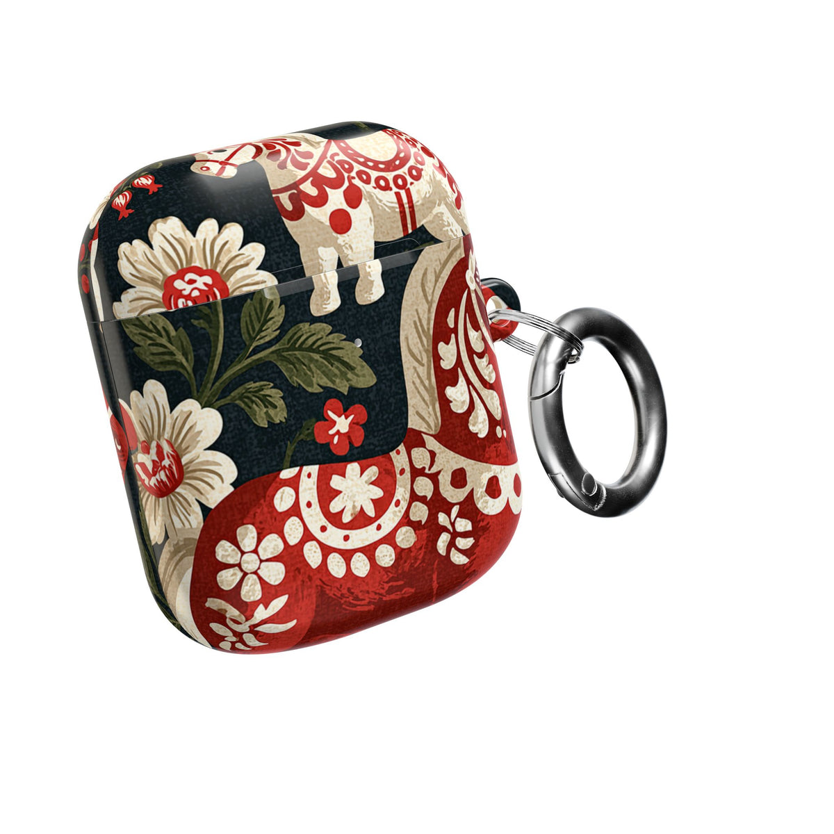 Nordic Dala Meadow · Hard Case for AirPods & AirPods Pro · Red