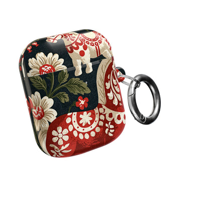 Nordic Dala Meadow · Hard Case for AirPods & AirPods Pro · Red