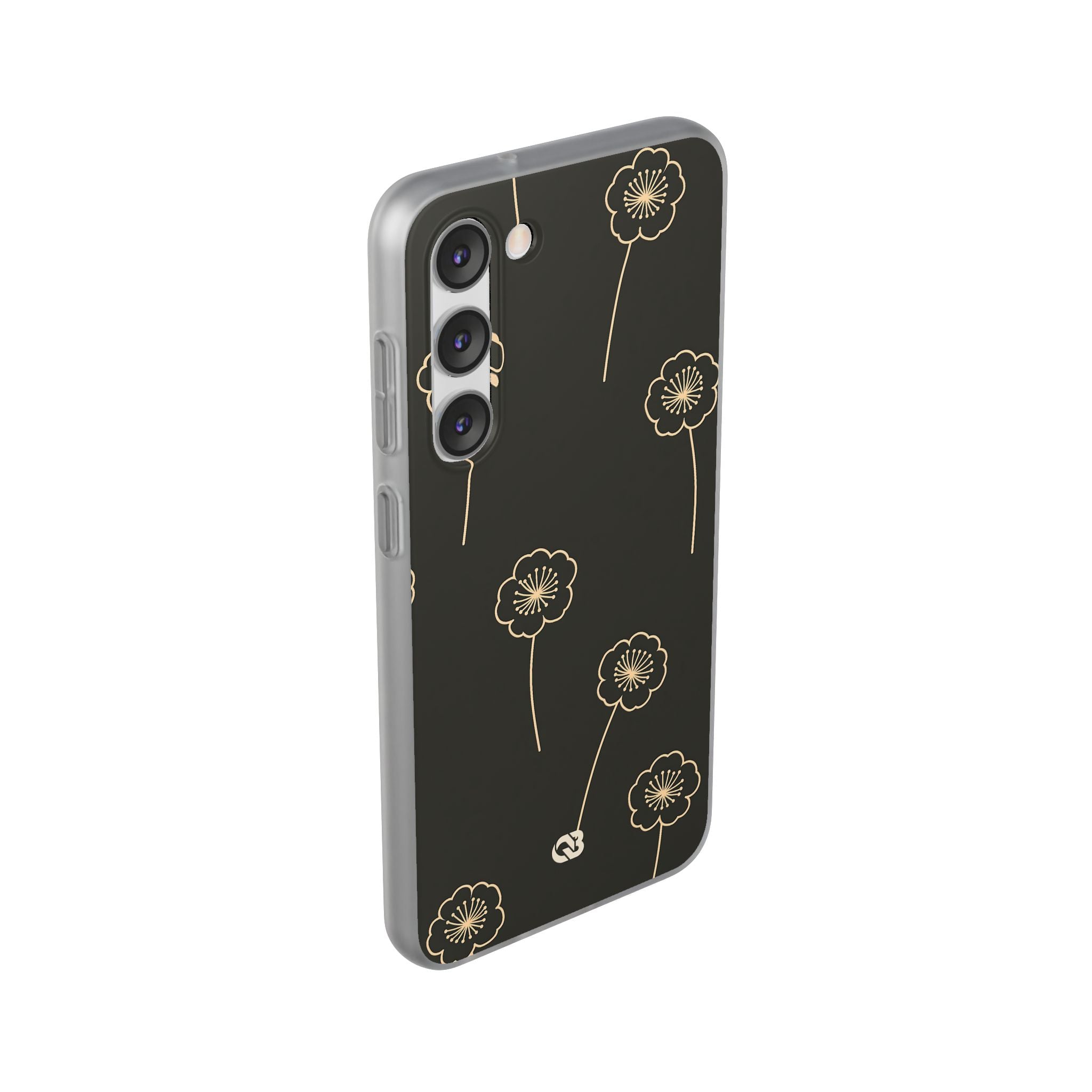 Black Lite Phone Case for Samsung - Obsidian Sand Petals
