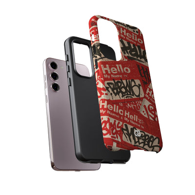 Slap Tag Collage · Tough Phone Case for Samsung · Red