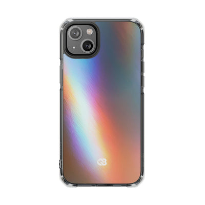 Prismatic Ray · Clear Impact Magnetic Phone Case for iPhone · Blue
