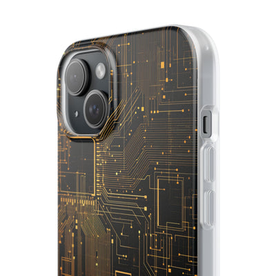 Gold Lite Phone Case for iPhone - Amber Core Mainframe