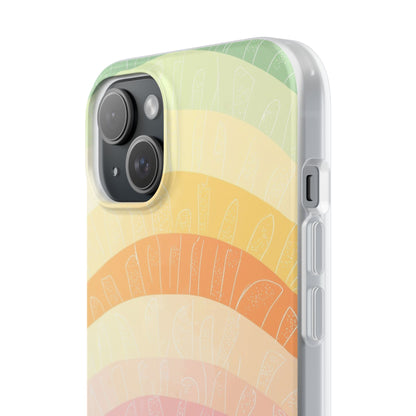 Pastell Regenbogen Bänder iPhone 15 Plus Case - Soft