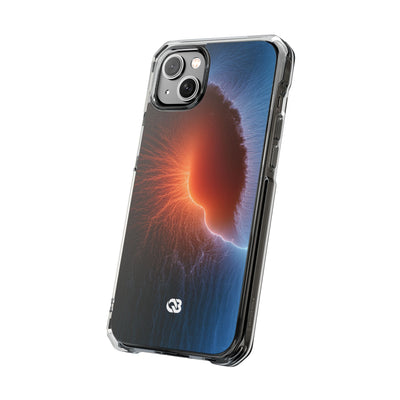 Thermal Aura Pulse · Clear Impact Magnetic Phone Case for iPhone · Blue