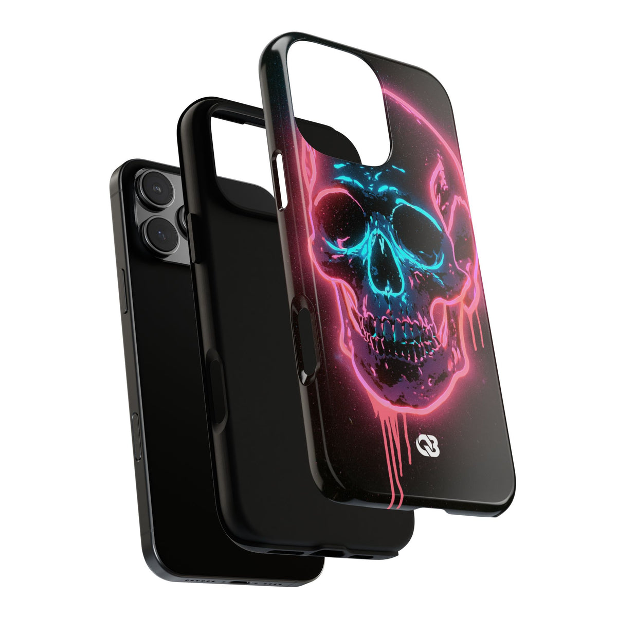 Neon Drip Skull · Tough Phone Case for iPhone · Black