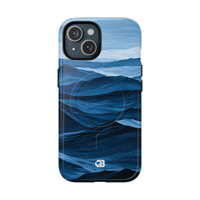 Blue Tough 2.0 Magsafe Phone Case for iPhone - Cobalt Ridge Tides