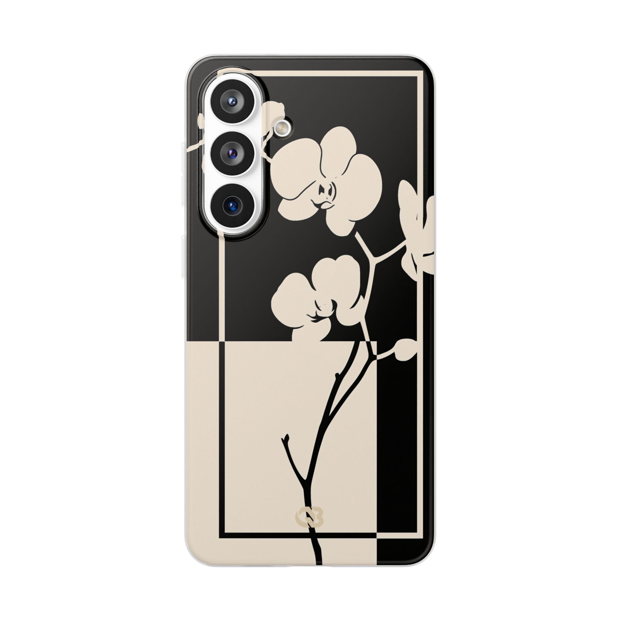 Beige Lite Phone Case for Samsung - Nocturnal Orchid Frame