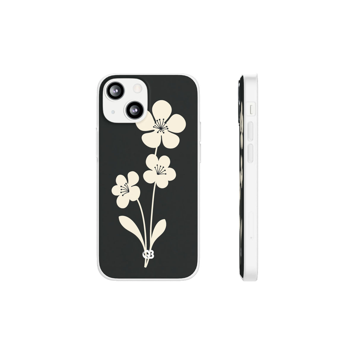 Nordic Blossom · Lite Phone Case for iPhone ·  Black