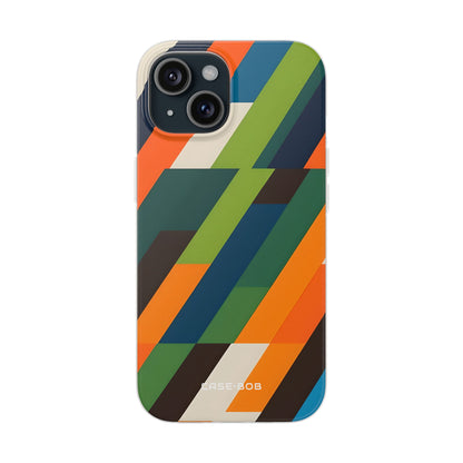 Diagonal Blaze iPhone 15 Case - Soft