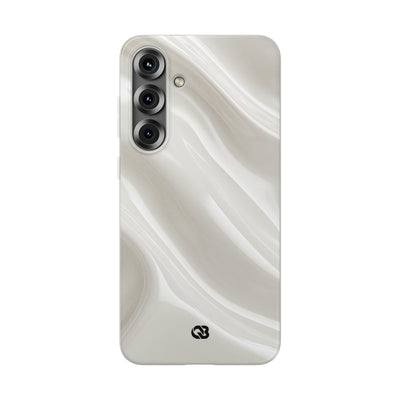 White Lite Phone Case for Samsung - Polished Ivory Wave
