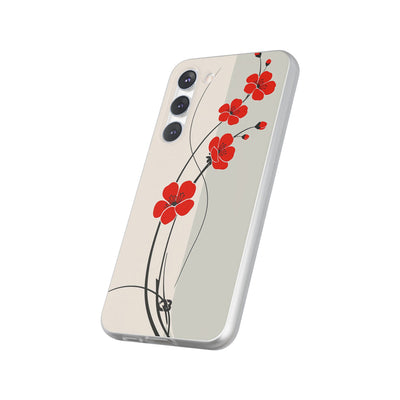 Beige Lite Phone Case for Samsung - Scarlet Ink Petals